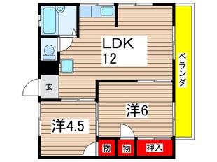 リバティマルマンⅡの物件間取画像